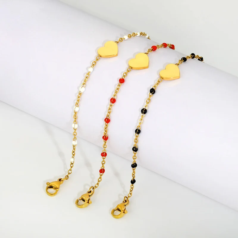 Bracelet Cœur Perles