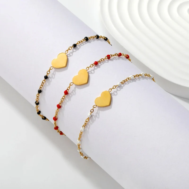 Bracelet Cœur Perles