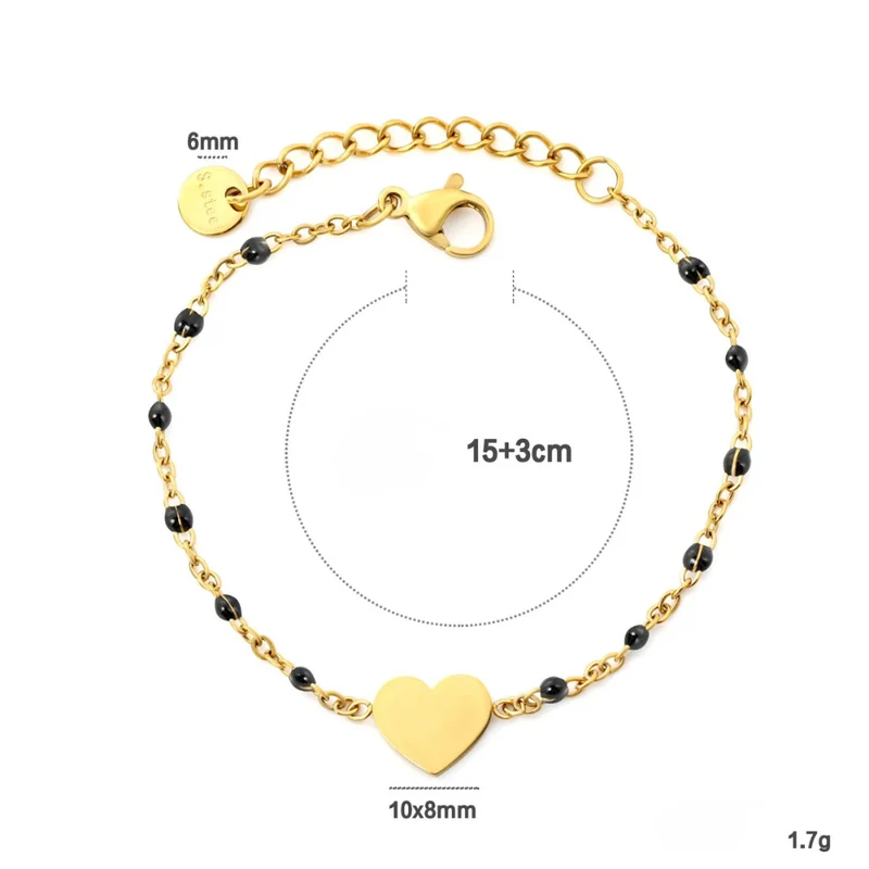 Bracelet Cœur Perles