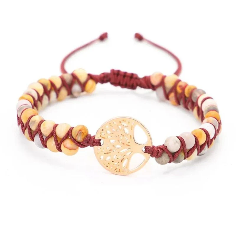 Bracelet Arbre de Vie Perles Or