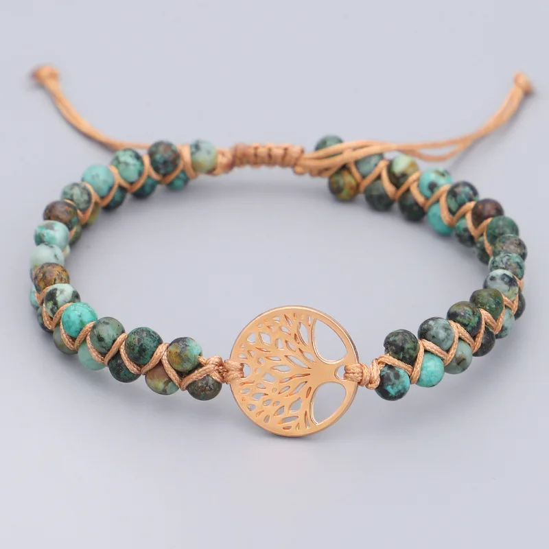 Bracelet Arbre de Vie Perles Or