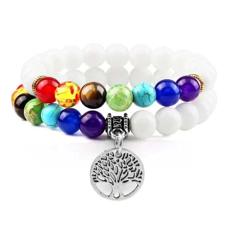 Double Bracelet Arbre de Vie Perles