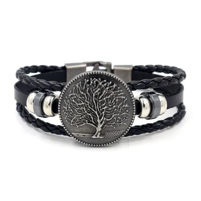 Bracelet Arbre de Vie Cuir Homme