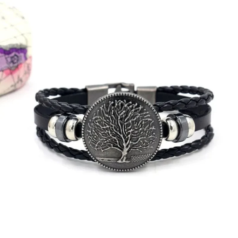 Bracelet Arbre de Vie Cuir Homme