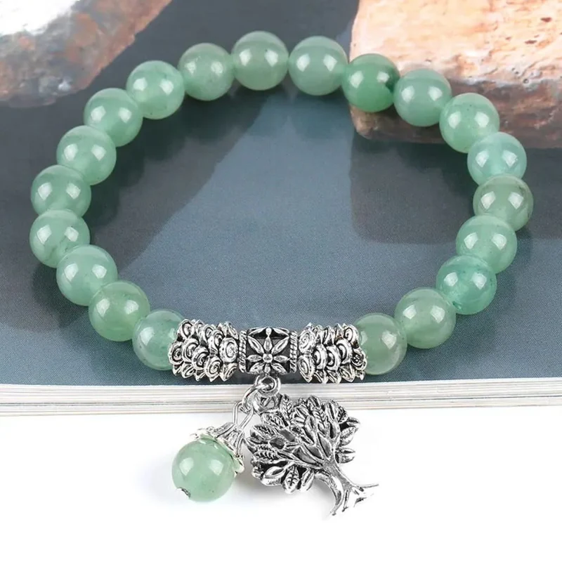 Bracelet Arbre de Vie Perles Vertes