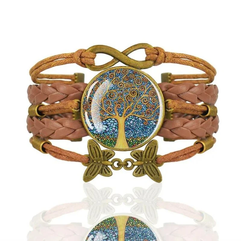 Bracelet Arbre de Vie Cuir Marron