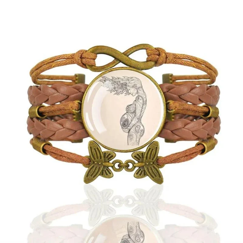 Bracelet Arbre de Vie Cuir Marron
