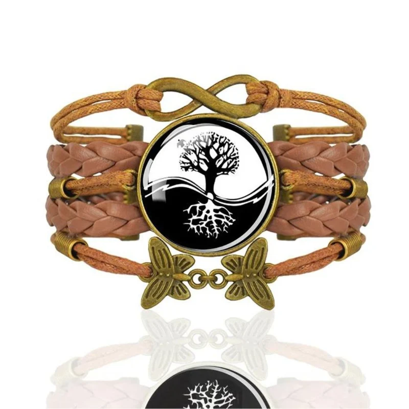 Bracelet Arbre de Vie Cuir Marron