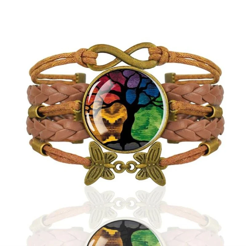 Bracelet Arbre de Vie Cuir Marron