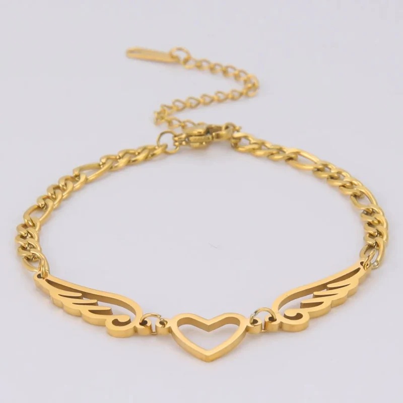 Bracelet Coeur en Ailes