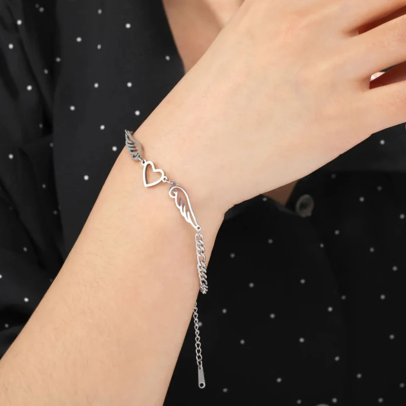Bracelet Coeur en Ailes