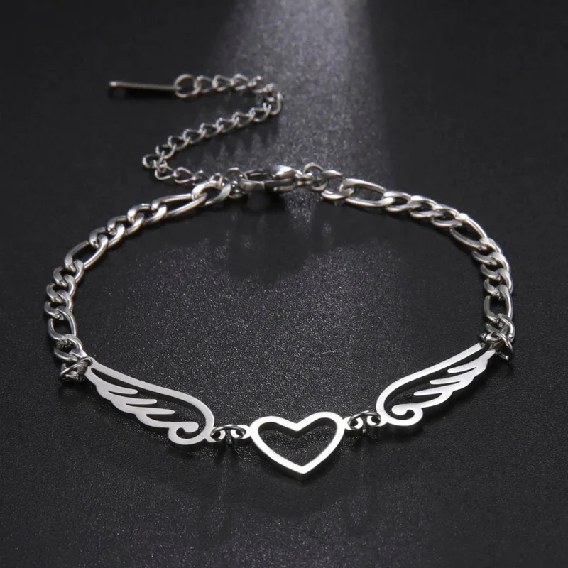 Bracelet Coeur en Ailes
