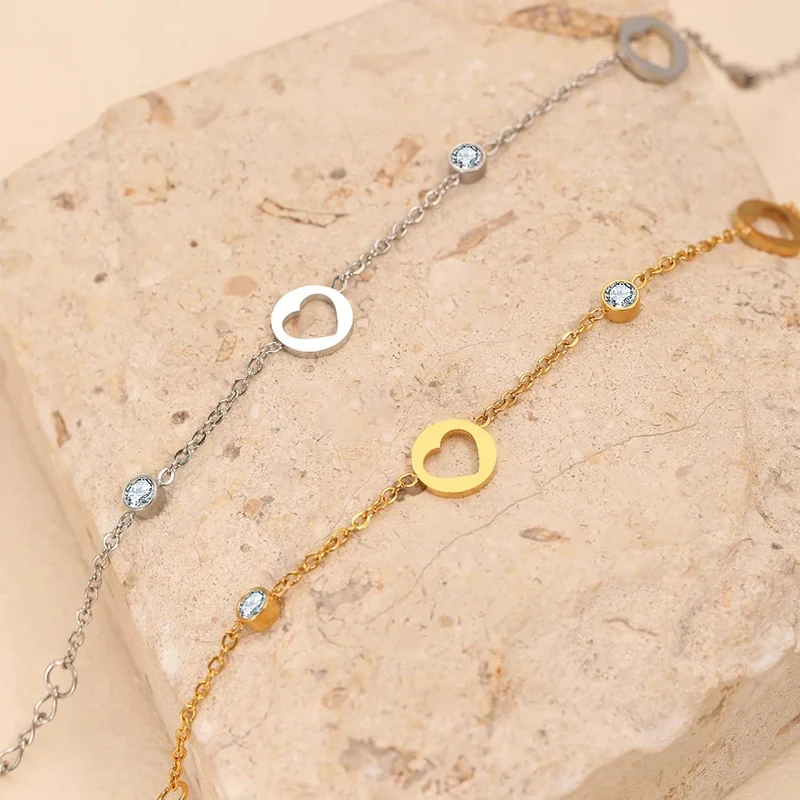Bracelet Cœur et Diamants