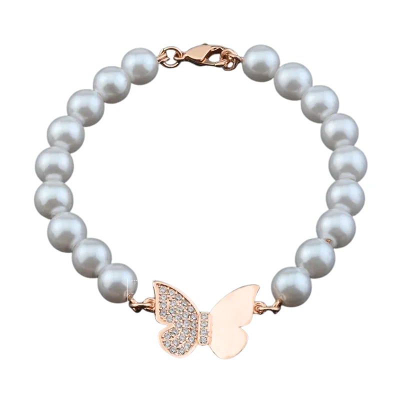 Bracelet Papillon et Perles