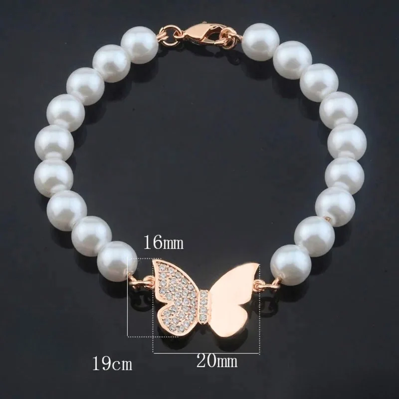 Bracelet Papillon et Perles