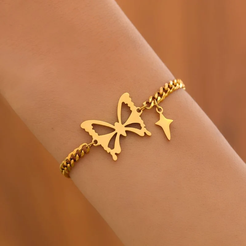 Bracelet Papillon Chaine