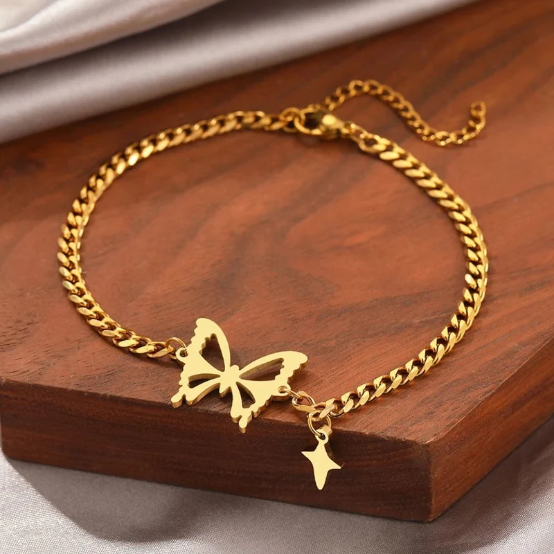 Bracelet Papillon Chaine