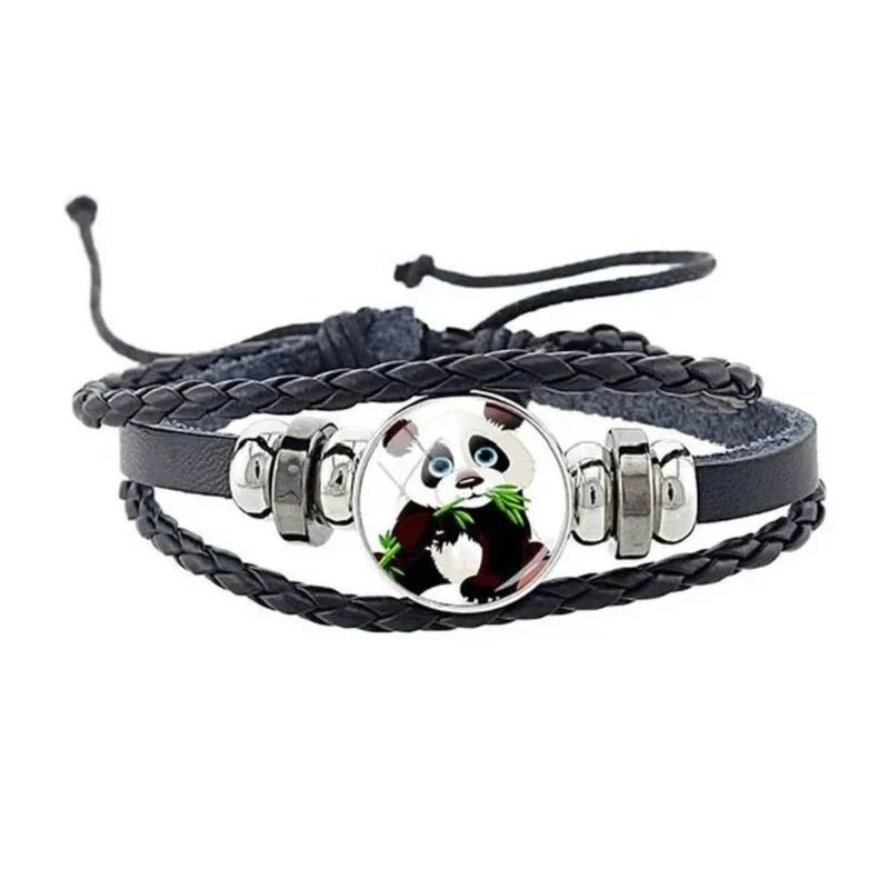 Bracelet Panda Cuir