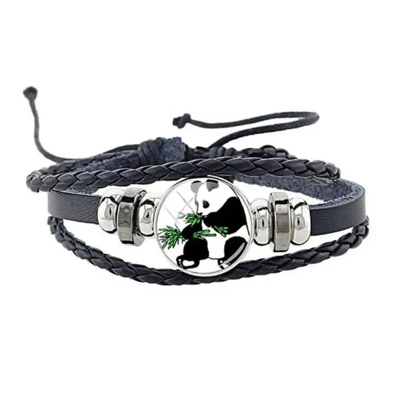 Bracelet Panda Cuir