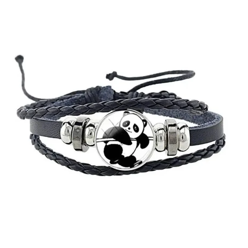 Bracelet Panda Cuir