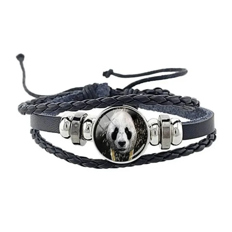 Bracelet Panda Cuir