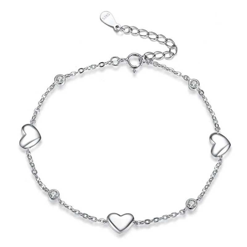 Bracelet Femme Coeur Argent