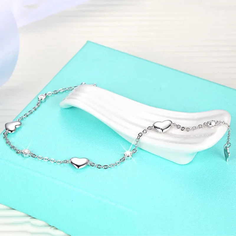 Bracelet Femme Coeur Argent