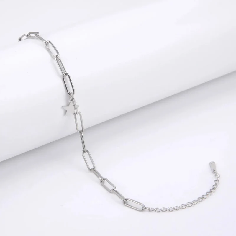 Bracelet Chaine Étoile Argent
