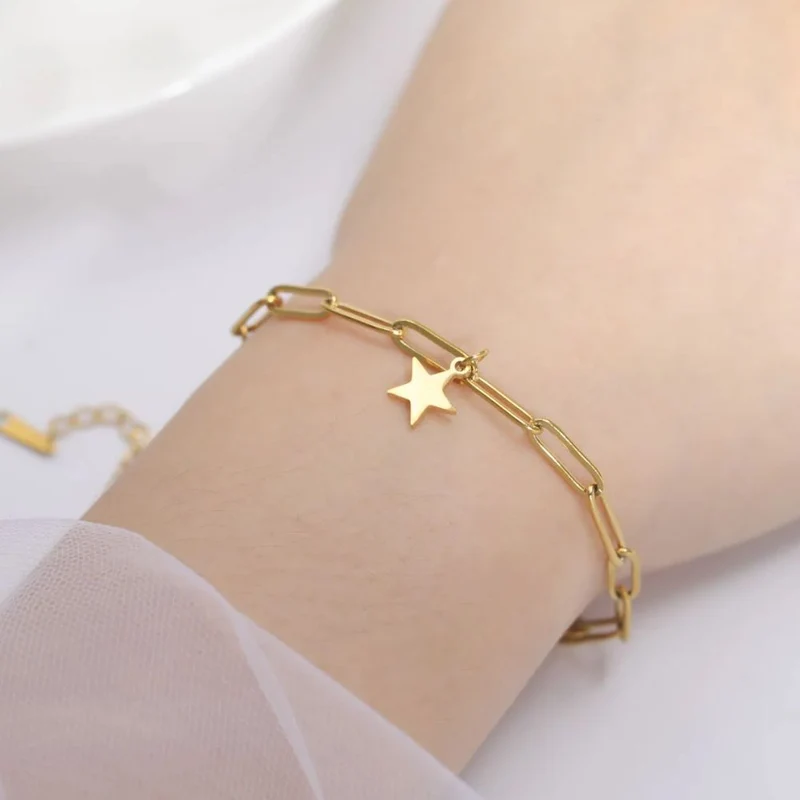 Bracelet Chaine Étoile Or