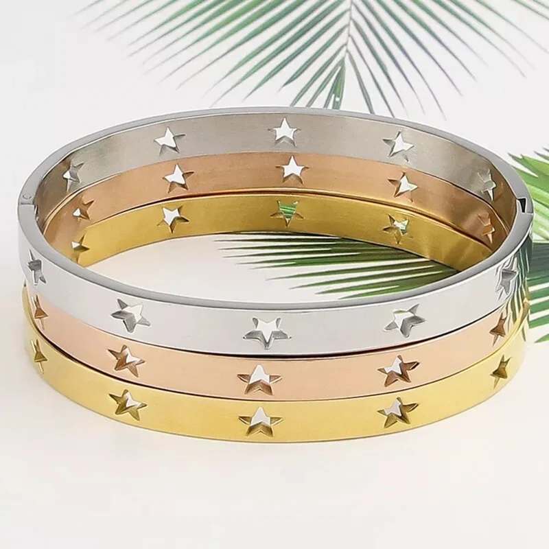 Bracelet Rigide Étoile