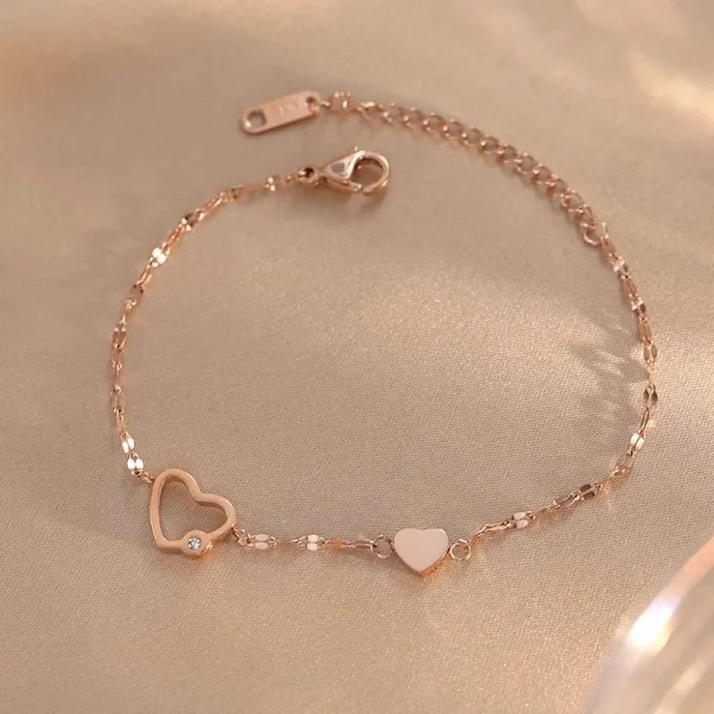 Bracelet Coeur Or Rose
