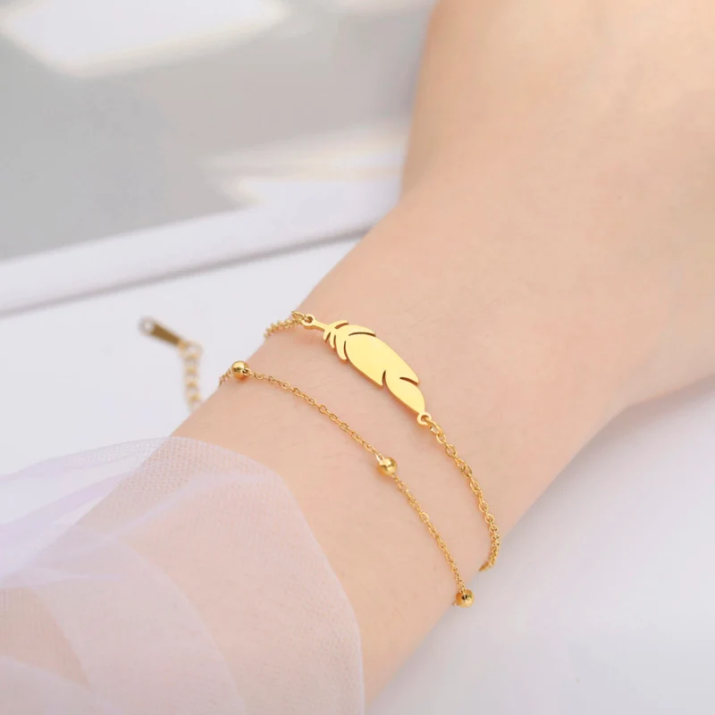 Bracelet Plume Femme