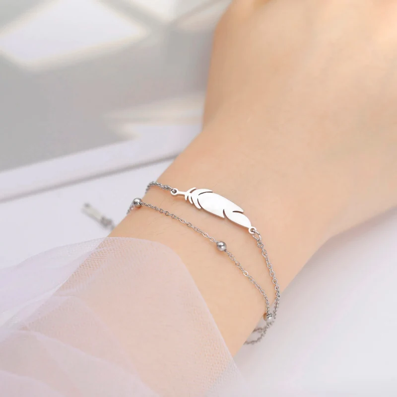 Bracelet Plume Femme
