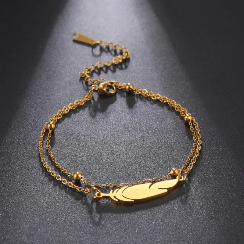 Bracelet Plume Femme