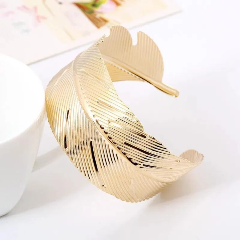 Bracelet Plume Doré