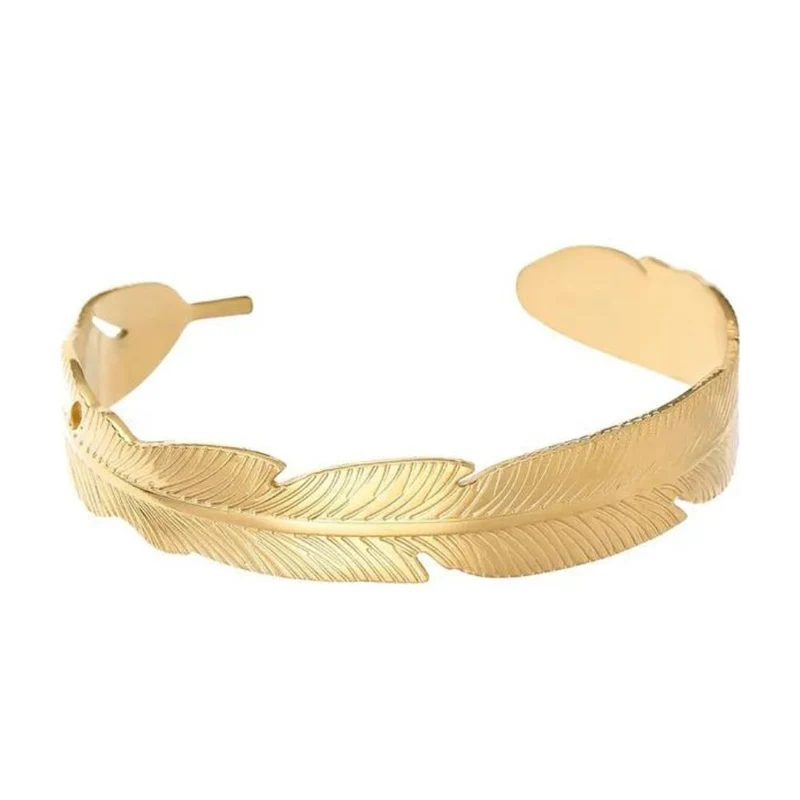 Bracelet Plume Or