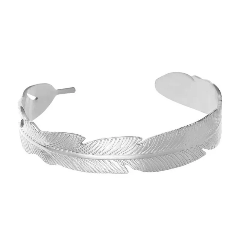 Bracelet Plume Argent