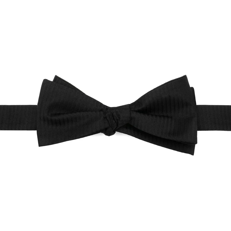 Black Formal Pinstrip Men's Bow Tie