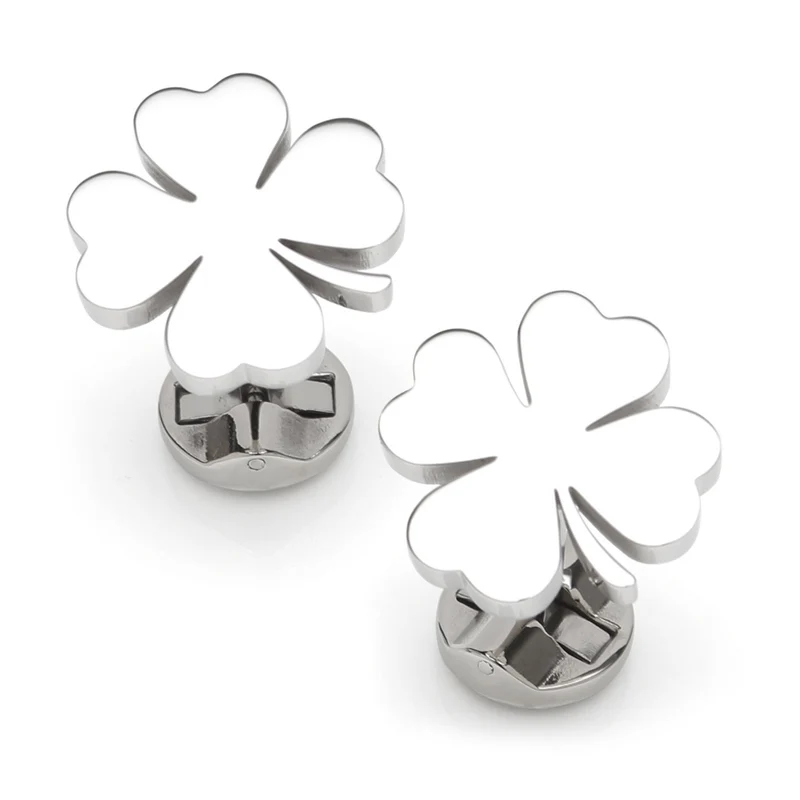 Four Leaf Clover Stainless Cufflinks