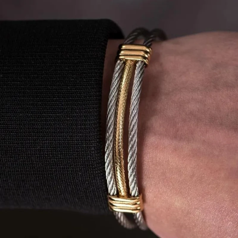 Bracelet Homme Cable Acier
