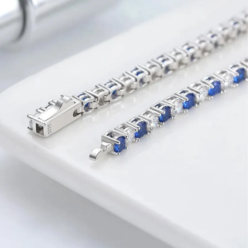 Bracelet Diamants Bleus