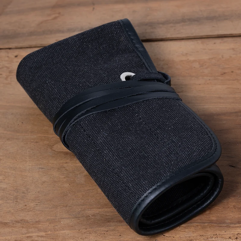 Marmotte toile cuir 5 montres noir