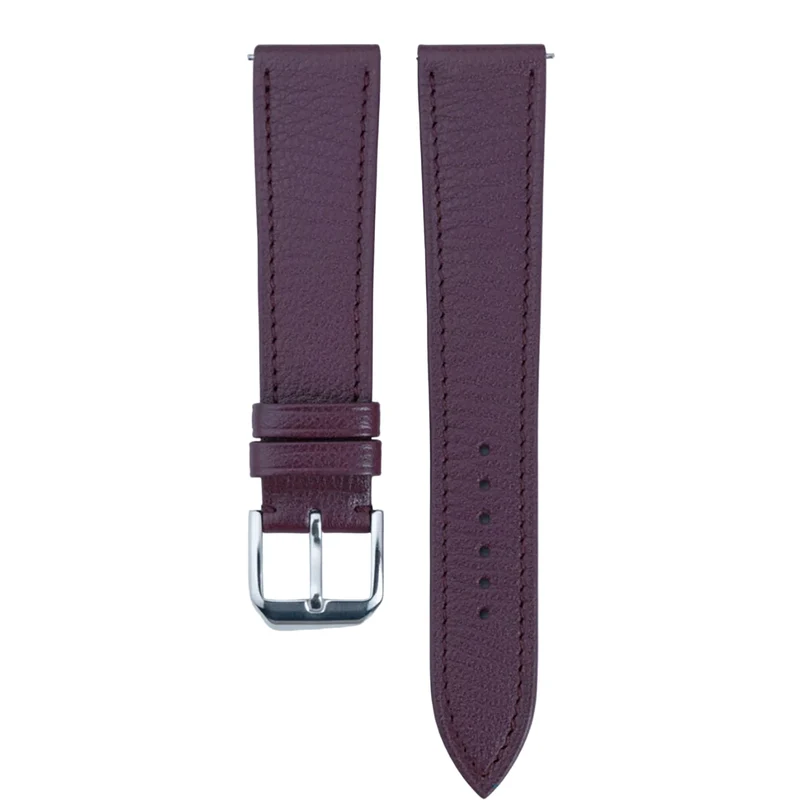 Bracelet de montre chèvre Bordeaux