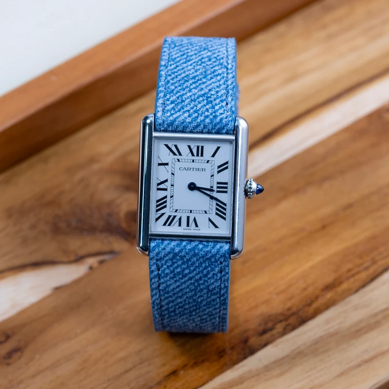 Bracelet de montre suède denim wash blue