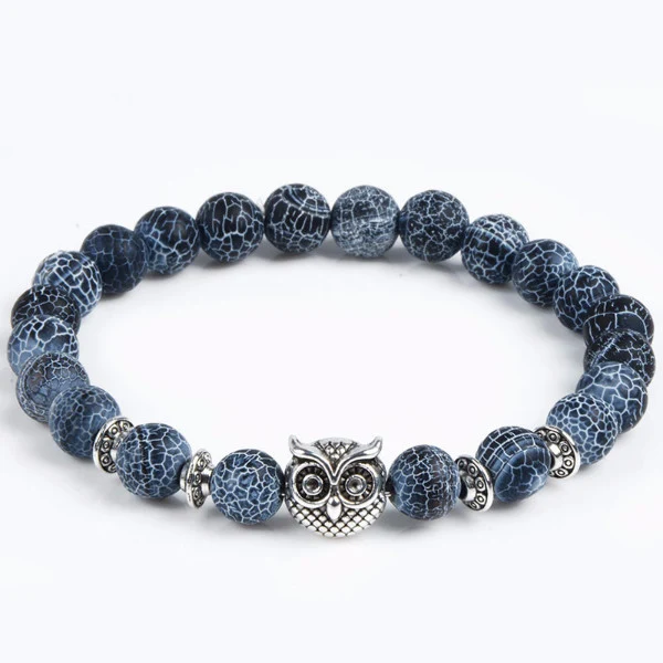 BRACELET HIBOU PIERRE NATURELLE (GRATUIT + FTE)