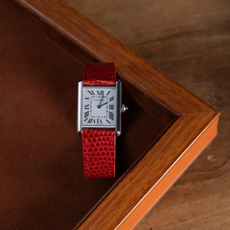 Bracelet lézard rouge