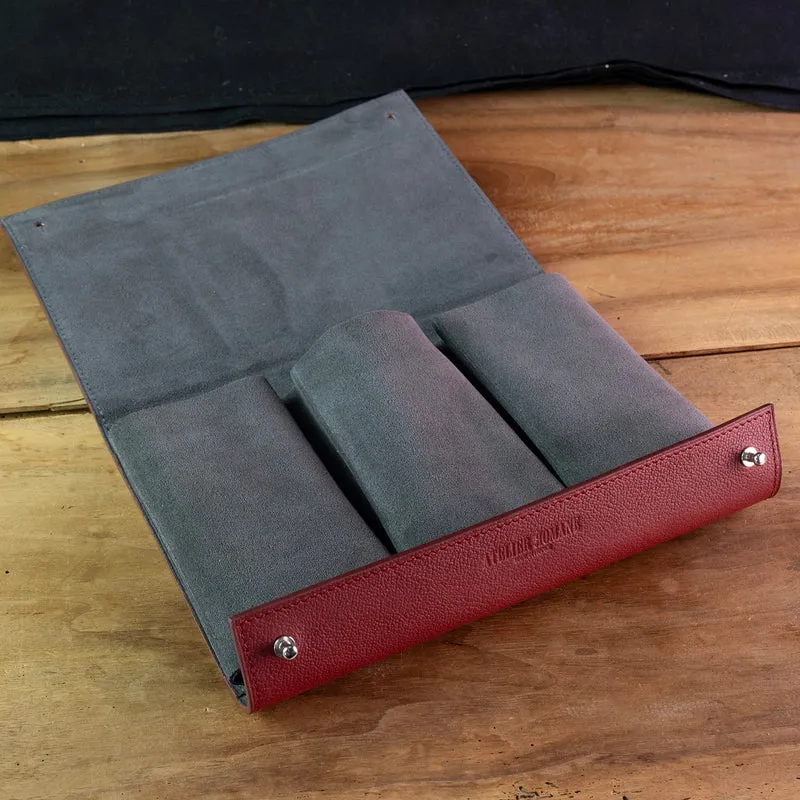 Pochette 3 Montres bordeaux