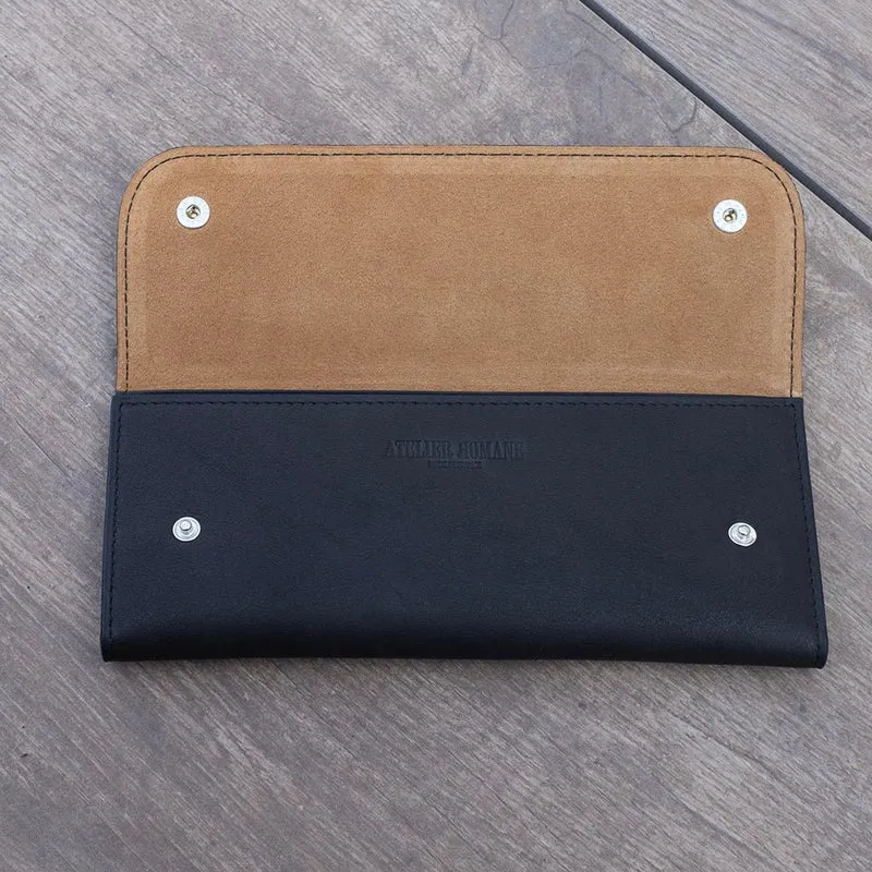 Pochette souple 2 montres noire