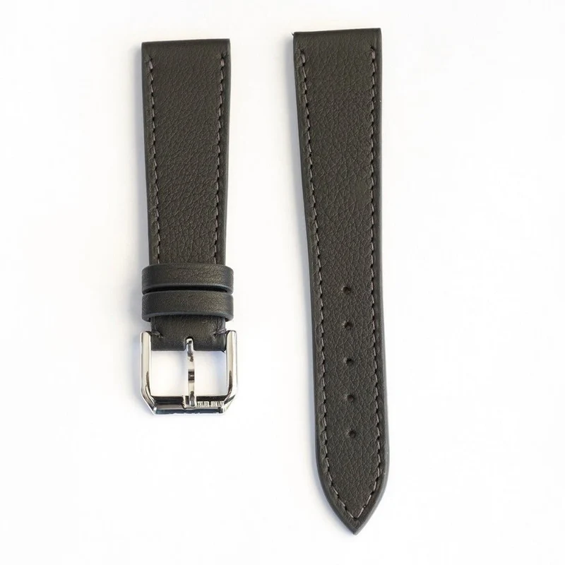 Bracelet de montre Veau Gris anthracite