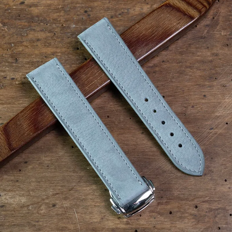 Bracelet Nubuck Argent compatible boucle déployante omega